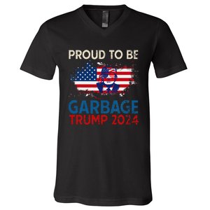 Trump 2024 Election Proud To Be Garbage Vote Trump Presiden V-Neck T-Shirt