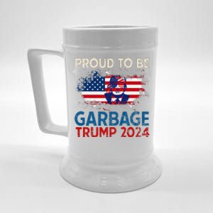 Trump 2024 Election Proud To Be Garbage Vote Trump Presiden Beer Stein