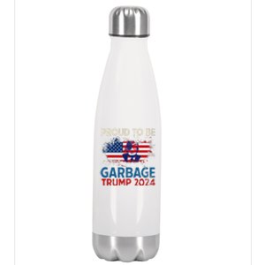 Trump 2024 Election Proud To Be Garbage Vote Trump Presiden Stainless Steel Insulated Water Bottle