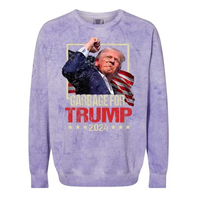 Trump 2024 Election Garbage For Trump Vote Trump President Colorblast Crewneck Sweatshirt