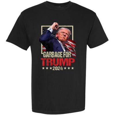 Trump 2024 Election Garbage For Trump Vote Trump President Garment-Dyed Heavyweight T-Shirt