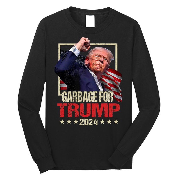 Trump 2024 Election Garbage For Trump Vote Trump President Long Sleeve Shirt