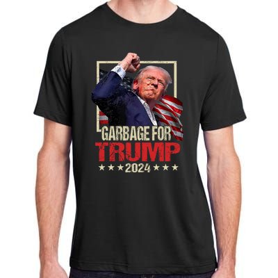 Trump 2024 Election Garbage For Trump Vote Trump President Adult ChromaSoft Performance T-Shirt