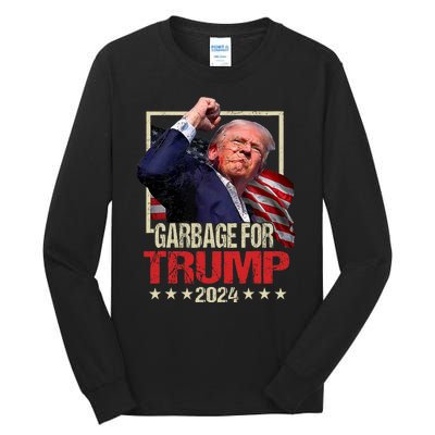 Trump 2024 Election Garbage For Trump Vote Trump President Tall Long Sleeve T-Shirt