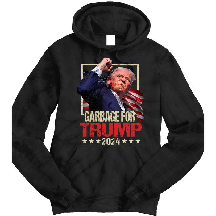 Trump 2024 Election Garbage For Trump Vote Trump President Tie Dye Hoodie