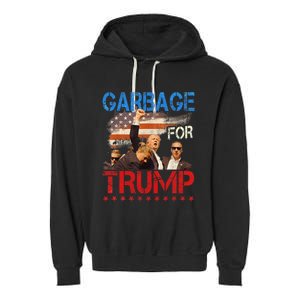 Trump 2024 Election Proud To Be Garbage Vote Trump President Garment-Dyed Fleece Hoodie