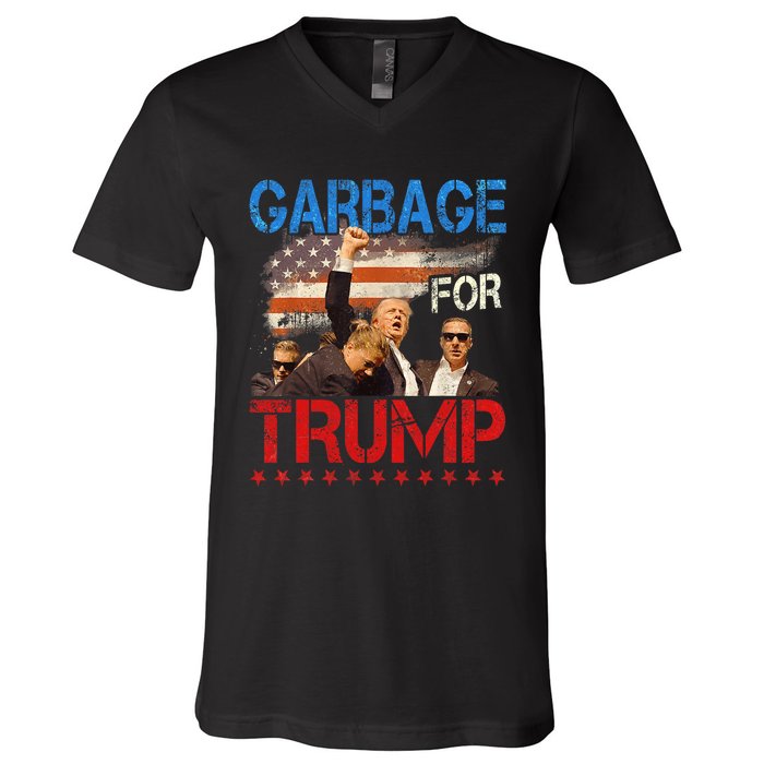 Trump 2024 Election Proud To Be Garbage Vote Trump President V-Neck T-Shirt