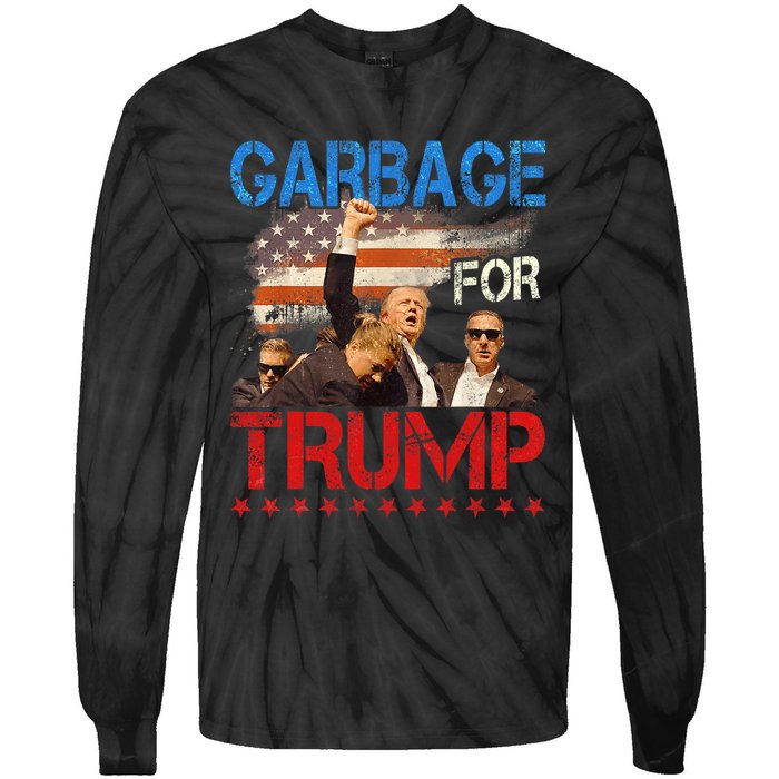 Trump 2024 Election Proud To Be Garbage Vote Trump President Tie-Dye Long Sleeve Shirt