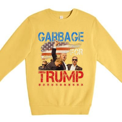 Trump 2024 Election Proud To Be Garbage Vote Trump President Premium Crewneck Sweatshirt