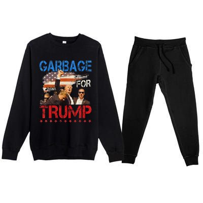 Trump 2024 Election Proud To Be Garbage Vote Trump President Premium Crewneck Sweatsuit Set