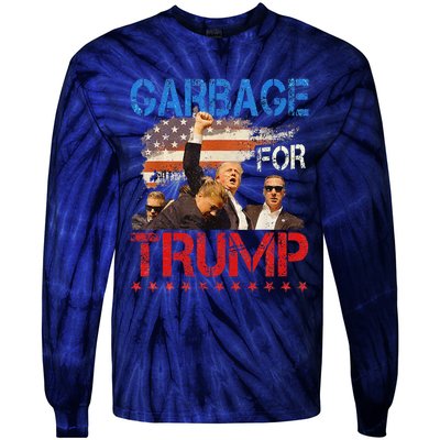 Trump 2024 Election Proud To Be Garbage Vote Trump President Tie-Dye Long Sleeve Shirt