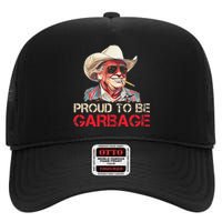 Trump 2024 Election Proud To Be Garbage Vote Trump President High Crown Mesh Back Trucker Hat