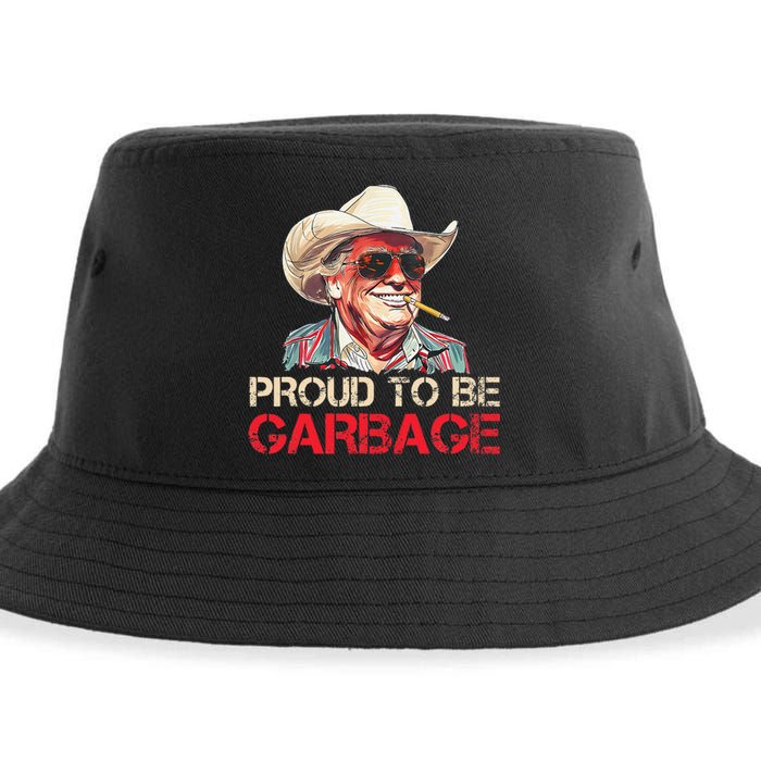 Trump 2024 Election Proud To Be Garbage Vote Trump President Sustainable Bucket Hat