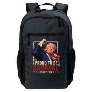 Trump 2024 Election Proud To Be Garbage Vote Trump President Daily Commute Backpack