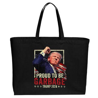 Trump 2024 Election Proud To Be Garbage Vote Trump President Cotton Canvas Jumbo Tote