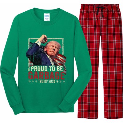 Trump 2024 Election Proud To Be Garbage Vote Trump President Long Sleeve Pajama Set