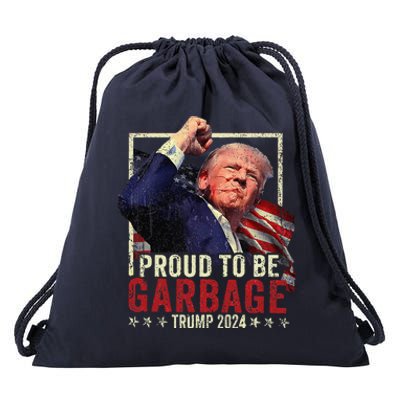 Trump 2024 Election Proud To Be Garbage Vote Trump President Drawstring Bag