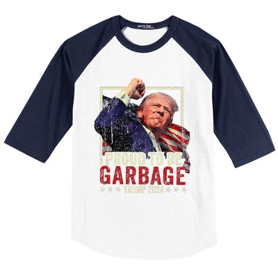 Trump 2024 Election Proud To Be Garbage Vote Trump President Baseball Sleeve Shirt