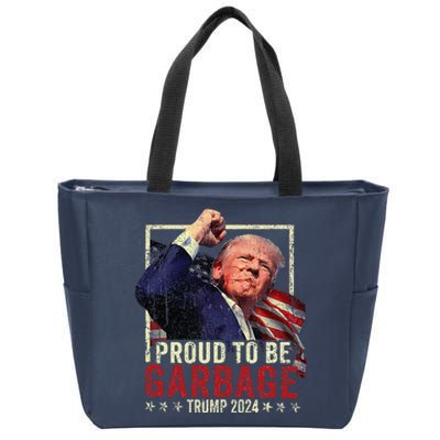 Trump 2024 Election Proud To Be Garbage Vote Trump President Zip Tote Bag