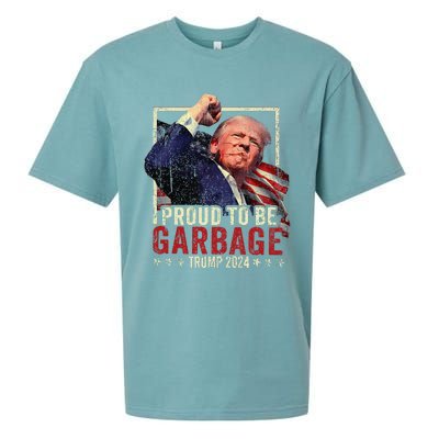 Trump 2024 Election Proud To Be Garbage Vote Trump President Sueded Cloud Jersey T-Shirt