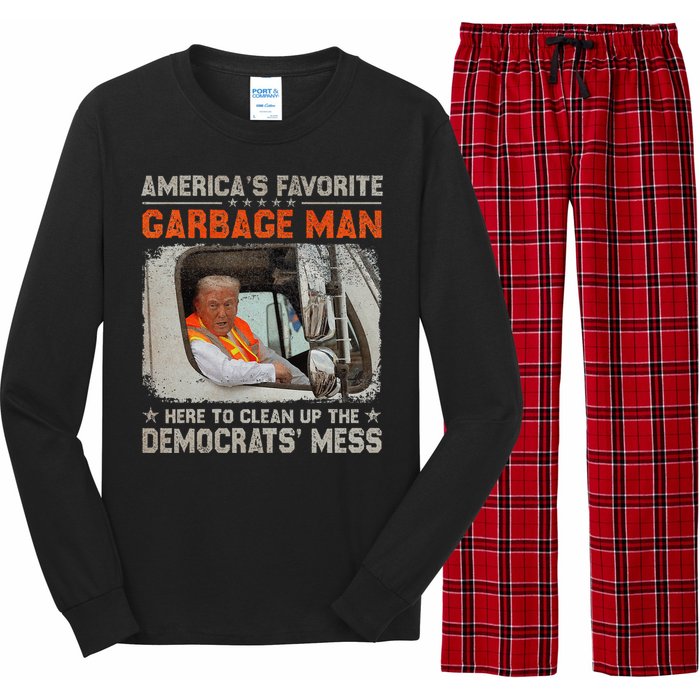 Trump 2024 Election Trump Garbage Man Vote Trump President Long Sleeve Pajama Set