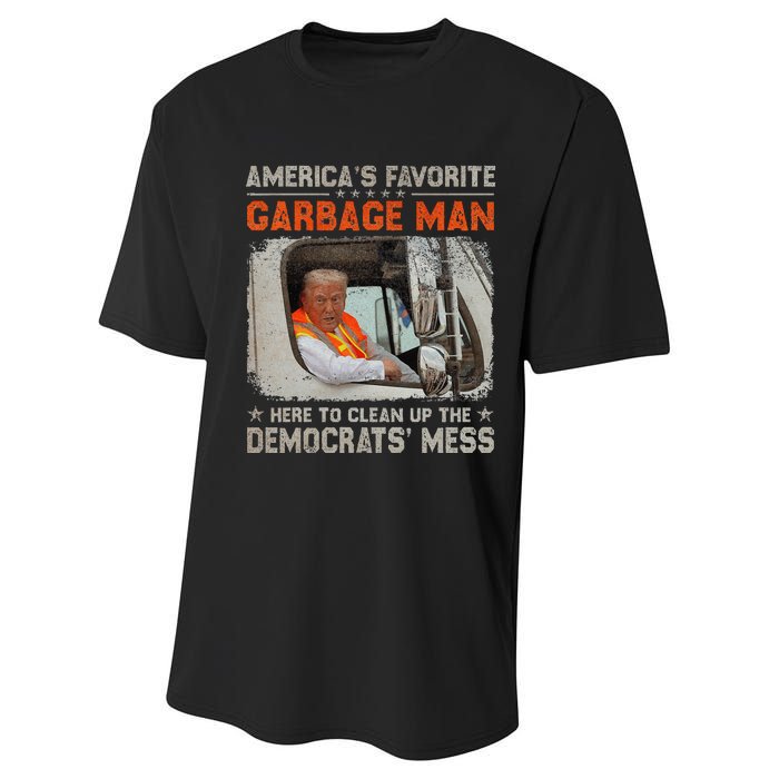 Trump 2024 Election Trump Garbage Man Vote Trump President Performance Sprint T-Shirt