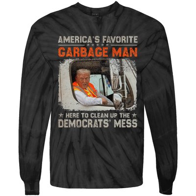 Trump 2024 Election Trump Garbage Man Vote Trump President Tie-Dye Long Sleeve Shirt