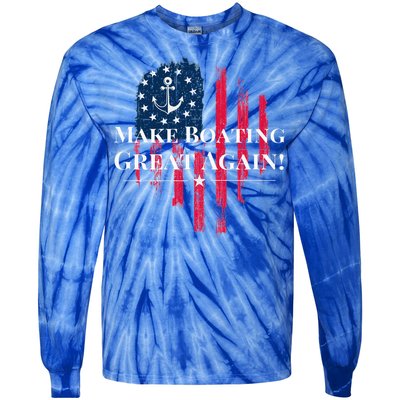 Trump 2024 Election American Flag Tie-Dye Long Sleeve Shirt