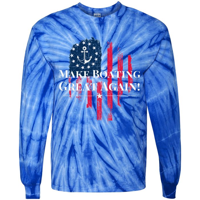 Trump 2024 Election American Flag Tie-Dye Long Sleeve Shirt