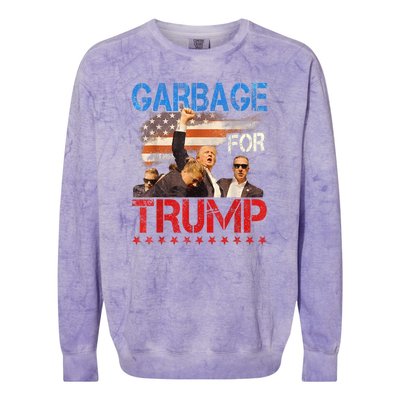 Trump 2024 Election Proud To Be Garbage Vote Trump President Colorblast Crewneck Sweatshirt