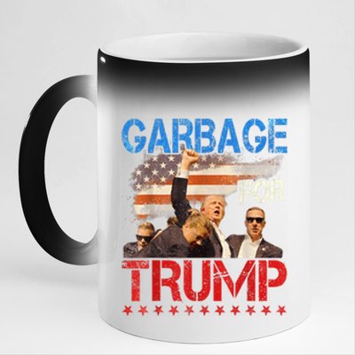 Trump 2024 Election Proud To Be Garbage Vote Trump President 11oz Black Color Changing Mug