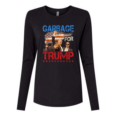 Trump 2024 Election Proud To Be Garbage Vote Trump President Womens Cotton Relaxed Long Sleeve T-Shirt