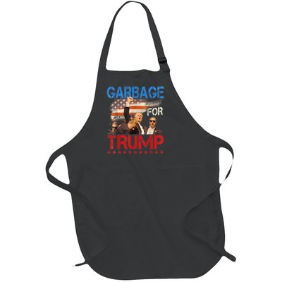 Trump 2024 Election Proud To Be Garbage Vote Trump President Full-Length Apron With Pockets