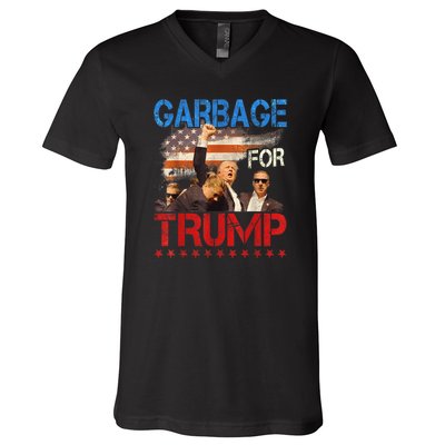 Trump 2024 Election Proud To Be Garbage Vote Trump President V-Neck T-Shirt