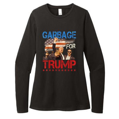 Trump 2024 Election Proud To Be Garbage Vote Trump President Womens CVC Long Sleeve Shirt