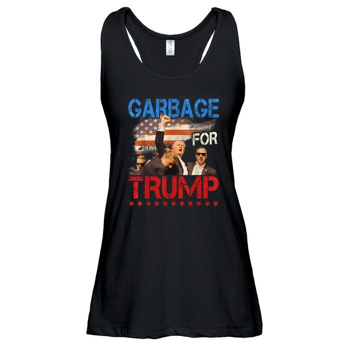 Trump 2024 Election Proud To Be Garbage Vote Trump President Ladies Essential Flowy Tank