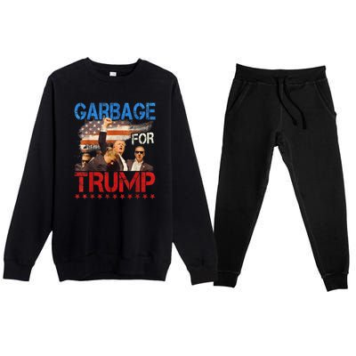 Trump 2024 Election Proud To Be Garbage Vote Trump President Premium Crewneck Sweatsuit Set