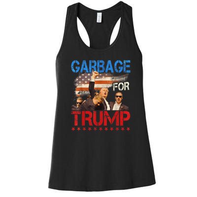 Trump 2024 Election Proud To Be Garbage Vote Trump President Women's Racerback Tank