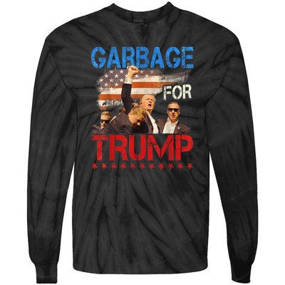 Trump 2024 Election Proud To Be Garbage Vote Trump President Tie-Dye Long Sleeve Shirt