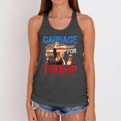 Trump 2024 Election Proud To Be Garbage Vote Trump President Women's Knotted Racerback Tank