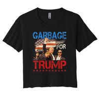 Trump 2024 Election Proud To Be Garbage Vote Trump President Women's Crop Top Tee