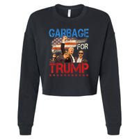 Trump 2024 Election Proud To Be Garbage Vote Trump President Cropped Pullover Crew