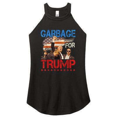 Trump 2024 Election Proud To Be Garbage Vote Trump President Women's Perfect Tri Rocker Tank