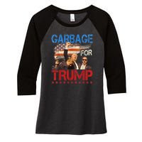 Trump 2024 Election Proud To Be Garbage Vote Trump President Women's Tri-Blend 3/4-Sleeve Raglan Shirt