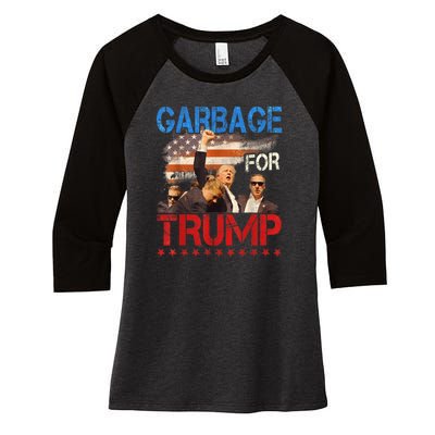 Trump 2024 Election Proud To Be Garbage Vote Trump President Women's Tri-Blend 3/4-Sleeve Raglan Shirt