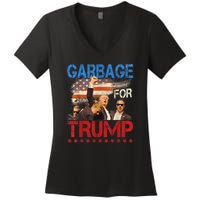 Trump 2024 Election Proud To Be Garbage Vote Trump President Women's V-Neck T-Shirt