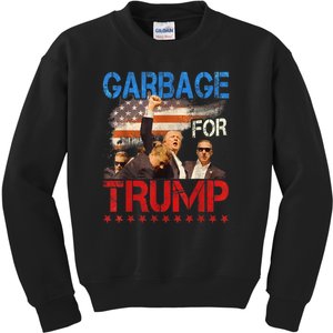 Trump 2024 Election Proud To Be Garbage Vote Trump President Kids Sweatshirt