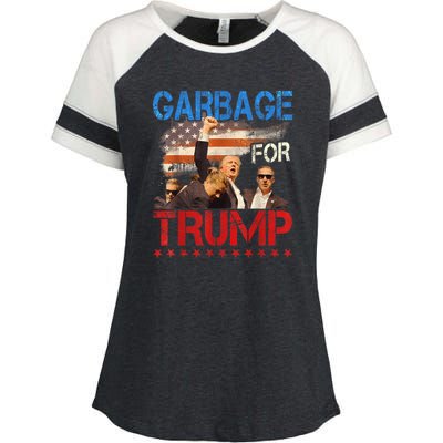 Trump 2024 Election Proud To Be Garbage Vote Trump President Enza Ladies Jersey Colorblock Tee