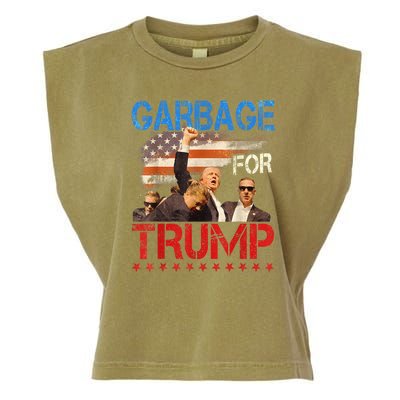 Trump 2024 Election Proud To Be Garbage Vote Trump President Garment-Dyed Women's Muscle Tee