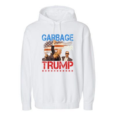 Trump 2024 Election Proud To Be Garbage Vote Trump President Garment-Dyed Fleece Hoodie